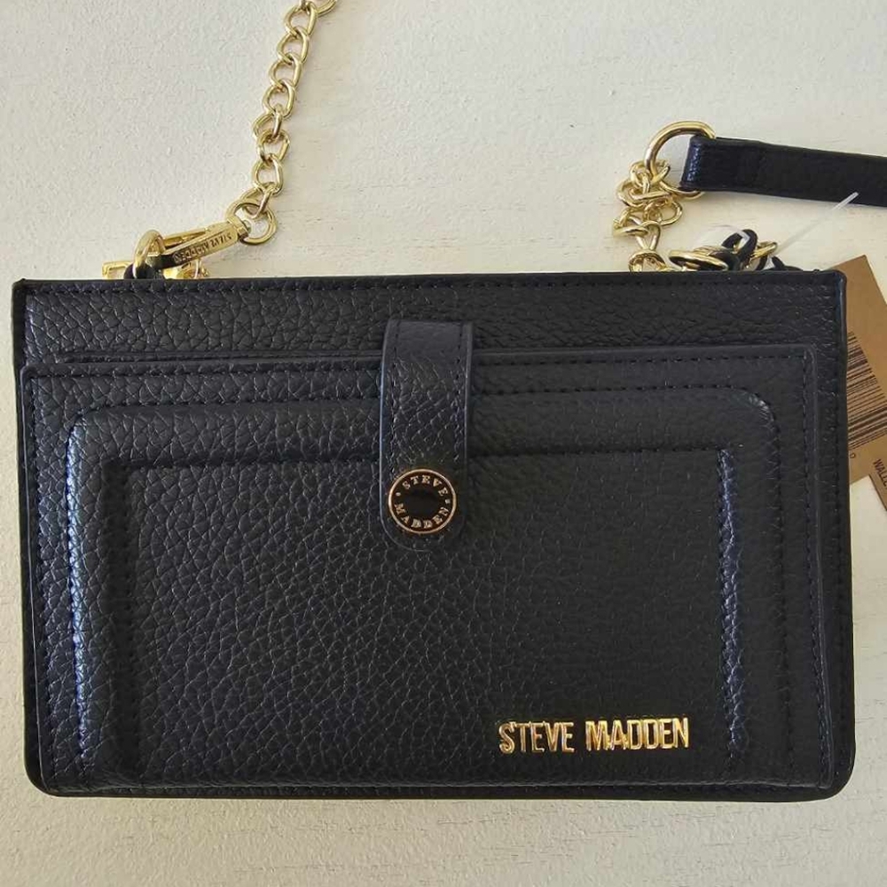 NEW Steve Madden Black Crossbody leather bag